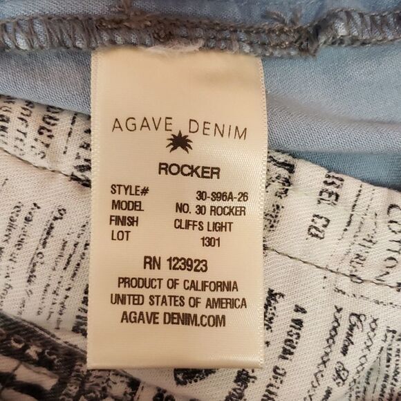 Agave Rocker The Slim Straight West Coast Luxury Jeans Sz 30/32 NWT - Picture 6 of 10